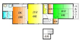 大阪府藤井寺市大井５丁目20-19（賃貸アパート2DK・2階・41.31㎡） その2