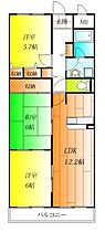 大阪府羽曳野市野々上３丁目（賃貸マンション3LDK・2階・65.35㎡） その2