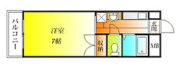 近鉄南大阪線 藤井寺駅 徒歩7分の賃貸アパート 1階1Kの間取り
