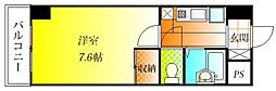スタンドアップ古市 1Kの間取図画像