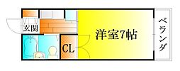 ハイムエモーション ワンルームの間取図画像