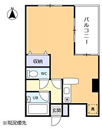 サンパレス21萩丘西 ワンルームの間取図画像