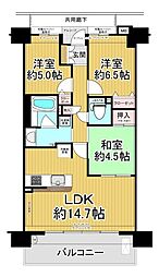 グランアッシュ此花ザ・ガーデンスプリングス 3LDKの間取図画像