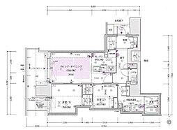 ジオタワー堺筋本町 2LDKの間取図画像