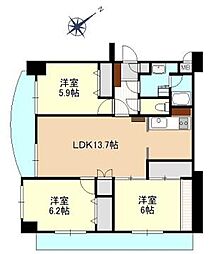 モナーク飯能　3階角部屋