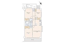 ユアコート武蔵藤沢 3LDKの間取図画像