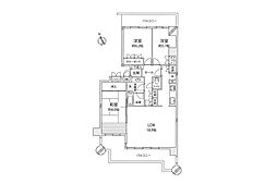エステスクエア武蔵藤沢 3LDKの間取図画像