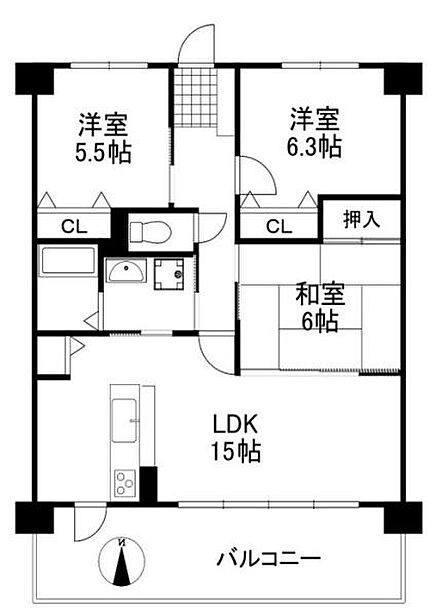 ファミリー様向けゆとりの3LDK