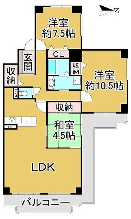 3LDK 間取り