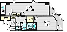 プレサンス神戸駅前グランツ 1LDKの間取図画像