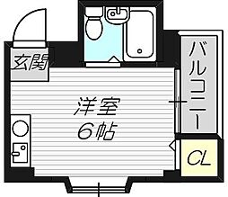 ベストレジデンス相川 ワンルームの間取図画像