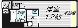 チサン第8新大阪 ワンルームの間取図画像