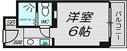 ビジネス新大阪 ワンルームの間取図画像