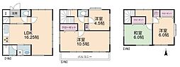 草加市谷塚町　中古一戸建て 4LDKの間取り