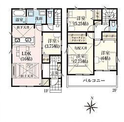 八潮市西袋 新築一戸建て 2期1号棟