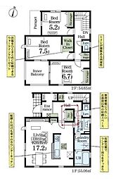 八潮市大原 新築一戸建て 1期3号棟