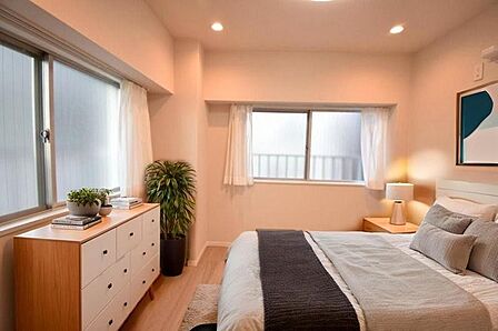 本画像はCGで作成しており、実際に現地に家具は置かれておりません。また、価格に家具は含まれておりません。 