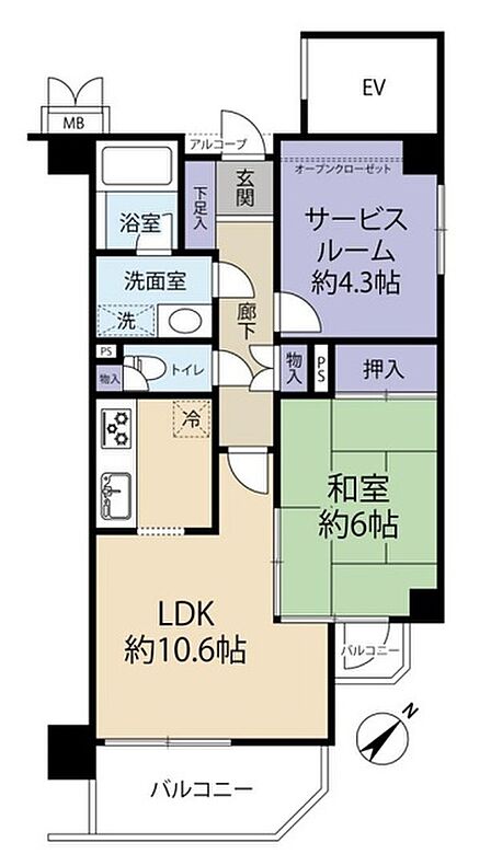 1SLDK 間取り