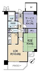 ソレアード・ホームズ立川 1SLDKの間取図画像