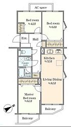 コープ野村花小金井 3LDKの間取図画像