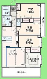 エクセレント武蔵野公園A棟 4LDKの間取図画像