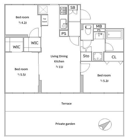3LDK 間取り