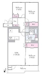 グリーンコープ鹿島 3LDKの間取図画像