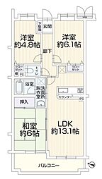 朝日パリオ保谷 3LDKの間取図画像