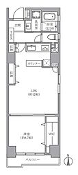 メゾン府中 1LDKの間取図画像