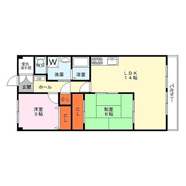 富士ロイヤルアベニュー ｜滋賀県栗東市霊仙寺６丁目(賃貸マンション2LDK・2階・60.50㎡)の写真 その2