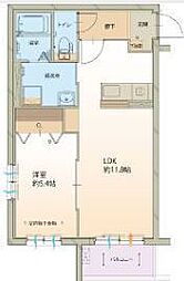 ハートフル・プリムラ 3階1LDKの間取り