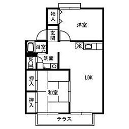 フォレストパークA 2LDKの間取図画像