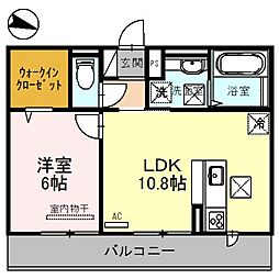 ノイエ南草津 1LDKの間取図画像