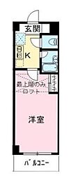 シャン・ド・フルール竹村 1Kの間取図画像