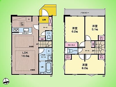 間取り：○間取り図○