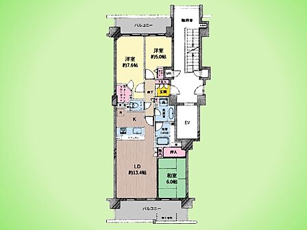 3LDK 間取り