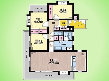 3LDK 間取り