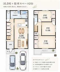 林3丁目 新築戸建 空き家に付き即入居可能