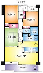 ルイシャトレ越谷大袋 3LDKの間取図画像