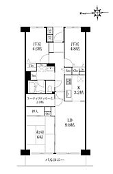 本厚木リバーサイドマンション壱番館 3LDKの間取図画像