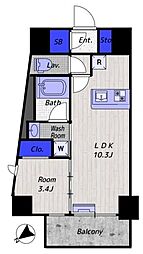 DUO FLATS Itabashi Oyama 1LDKの間取図画像