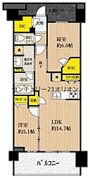 プラウド練馬中村橋マークス 2LDKの間取図画像