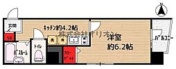ヴィーアセッテ 1Kの間取図画像