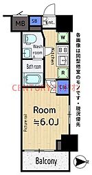 プラウドフラット富士見台 1Kの間取図画像