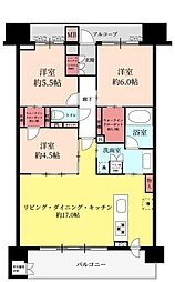 レ・ジェイド本川越コエドテラス 3LDKの間取図画像
