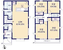 八王子市横川町の新築一戸建て・全3棟 B号棟
