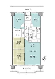 ベルメゾンはら 4LDKの間取図画像