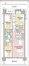 ルピアコート稲毛 3LDKの間取図画像