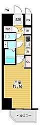 アドバンス三宮パルマ 1Kの間取図画像