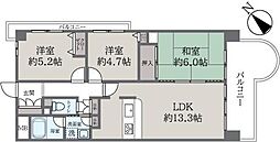 モンテベルデ東梅田 3LDKの間取図画像